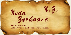 Neda Zurković vizit kartica